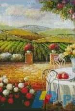 Cross Stitch Bazaar-A Patio View