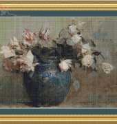StitchX Cross Stitch Designs - Rose Vase