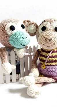 Einschlafzauber - Andrea Allmeroth - Monkey pair Bobby and Charlie - Affenpaar Bobby und Charlie - German - Free