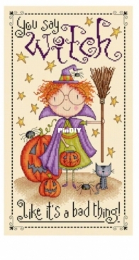 Durene Jones Cross Stitch DJXS2331 Halloween Witch