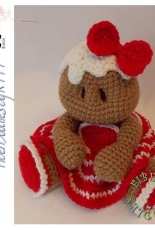Fiber Doodles - K4TT - Babys First Plushie - Gingerbread Girl