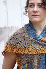 Golden Lion Throne Shawl by Barbara Benson