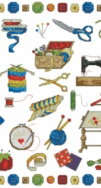 Mini Motifs - Stitching by Maria Diaz from DMC Kanaviçe 30 PCS + XSD