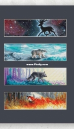 4 Elements - Water / 4 Elements - Fire / 4 Elements - Earth / 4 Elements - Air by Ekaterina Makhanova