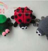 Sky Magenta - Spider, Fly and Ladybird Purse