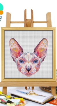 Awesome Pattern Studio - CS2408 - Mandala Sphynx Cat XSD