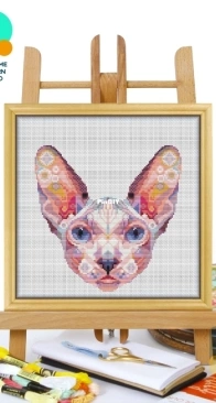 Awesome Pattern Studio - CS2408 - Mandala Sphynx Cat XSD