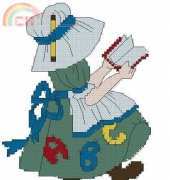 Calendar September 09 School Girl from The World of Cross Stitching TWOCS XSD
