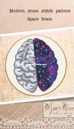 Mari Bori Embroidery - Space Brain