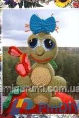 Borisova Marina (Marishka) Борисова Марина - Гусеница с цветком Caterpillar with flower - Italian translated