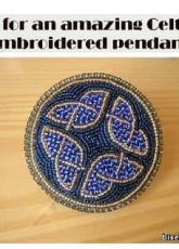 Bead Magic-Tutorial for Celtic bead-embroidered pendant-Free Pattern