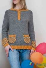 Suvi Simola Designs-Grellow Polka Dot Sweater by Suvi Simola