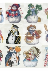 The Vermillion Stitchery - 2008 Snowmen Series - Free