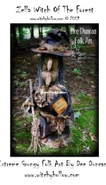 Witchy Hollow-Dee Duncan Folk Art - Zella Witch Of The Forest