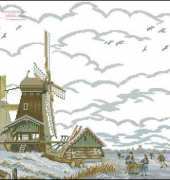 Eva Rosenstand 12-718 ER - Dutch Mill in the Snow