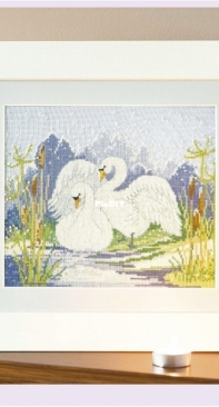 Swan Lake - Snowy Swans By Lesley Teare from Cross Stitch Gold 107