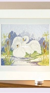 Swan Lake - Snowy Swans By Lesley Teare from Cross Stitch Gold 107