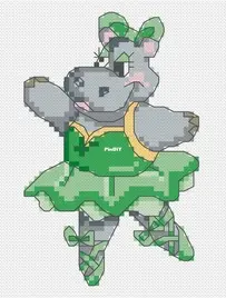 Ballerina Hippo by Durene Jones - Free