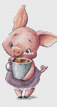 Fun Sheep - FS/23-015 - Coffee Lovers - Pig by Anastasia Kravtsova-Eremeeva