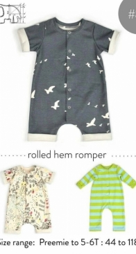 Brindille and Twig no.89  - Rolled Hem Romper