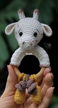 Ro Migurumi - Rosane Spera - Dudu Sensory Rattle -  Chocalho Sensorial Dudu - Portuguese