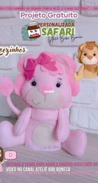 Atelie Bibi Boneca - Bruna Guimaraes - Personalized Nutella -  Safari - Lions - Leaozinhos - Portuguese - Free