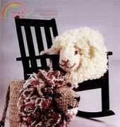 Lion Brand Homespun - Fluffy Lion and Lamb 12" Pillows – Lamb Version