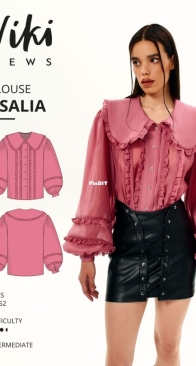 Viki Sews - Asalia Blouse - Асалия блузка - Sizes 34-52 -English, Russian