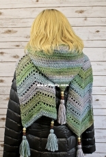 Nikolett Corley Designs - Nikolett Corley - Chevron Hooded Scarf
