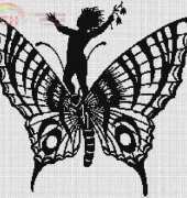 Artecy Cross Stitch - Boy Riding Butterfly