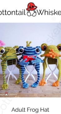 Cottontail and Whiskers - Bea King - Adult Frog Hat
