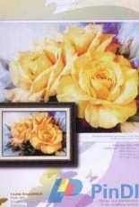 I Love Cross Stitch IL-018 Yellow Roses II