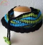 blue cowl hat