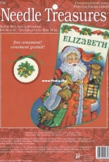 Needle Treasures (JCA) - 08536 Sleigh Bell Santa Stocking