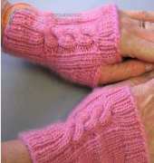 Art Yarns F104 Cabled Cashmire Wristers by Iris Schreier