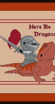 Cross Stitch Quest - Here be Dragons - free