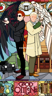 Good Omens Stained Glass - Darcy Lindberg -Free