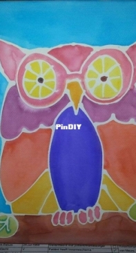 painted owl on canvas