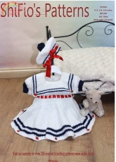 ShiFios Pattern- CP 184  Baby Sailor Dress and Beret
