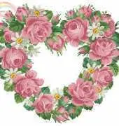 Ellen Maurer Stroh EMS 149 Heart of Roses and Daisies / Flower Heart