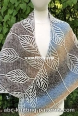 Leaf Crescent Brioche Shawl by Elaine Phillips - Free