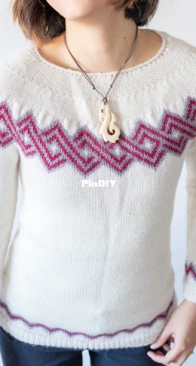 Karekare Pullover by Francoise Danoy - Aroha Knits