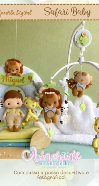 Amorin s em Feltro Atelie - Adely Amorim - Safari Baby - Portuguese