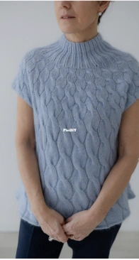 Anna Sweater Short Sleeves Version by Knitting Sciura