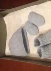 Knitt Baby botties hat