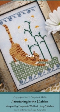 Stretching in the Daisies by Lindy Stitches from Punch Needle & Primitive Stitcher - Summer 2021 PCS + XSD