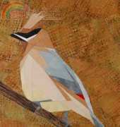 Wee cedar waxwing-Paper piecing