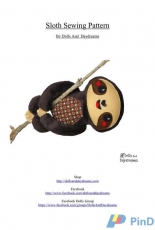 Dolls and Daydreams-Sloth Sewing Pattern