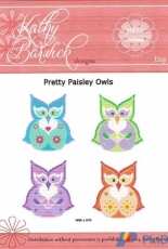 Pretty Paisley Owls by Kathy Barwick -Plastic Canvas