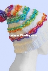 Travelry Flowers on Snow Hat by Mrs Buttons - English, German